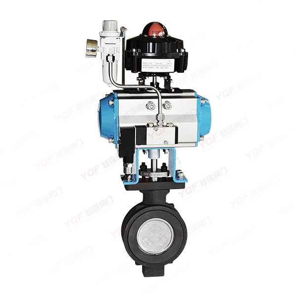 氣動雙偏心硬密封對夾蝶閥