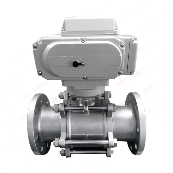 電動三片式法蘭球閥