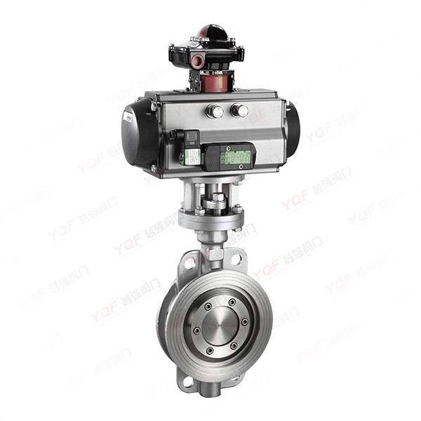 氣動三偏心硬密封對夾蝶閥