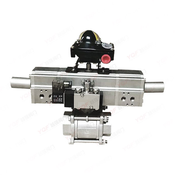 三段式氣動螺紋球閥