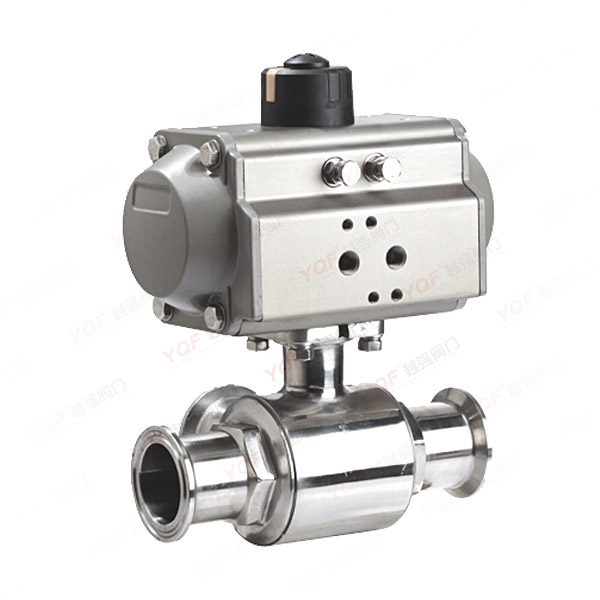 氣動三通衛生級快裝球閥