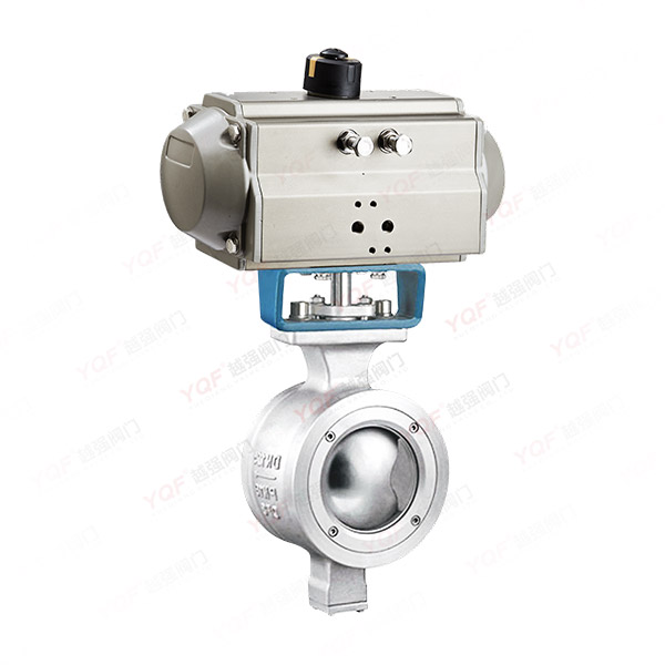 氣動V型切斷球閥